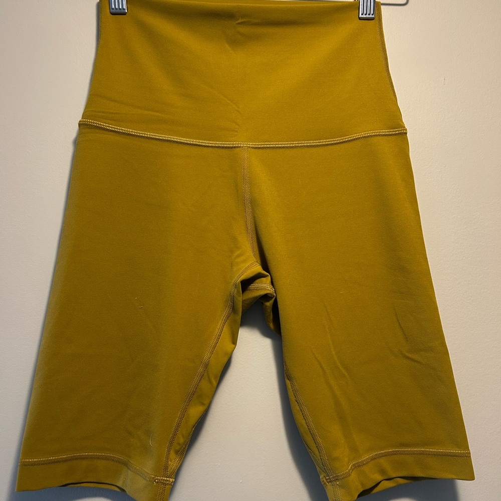 Lululemon Mustard Bike Shorts